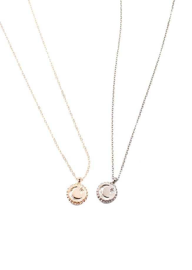Moon North Star Pendant Necklace - Ariana Ost