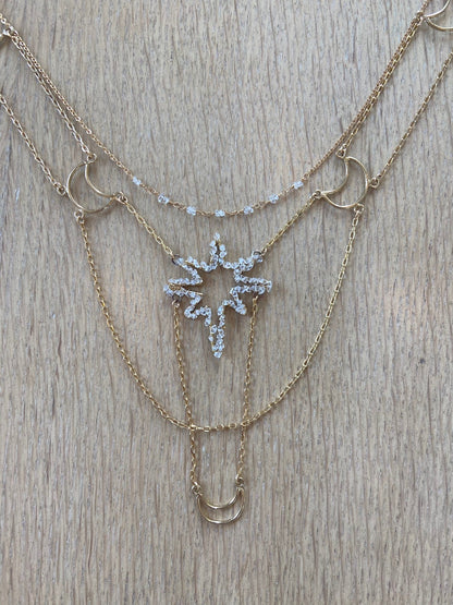 North Star Celestial Herkimer Diamond Necklace - Ariana Ost