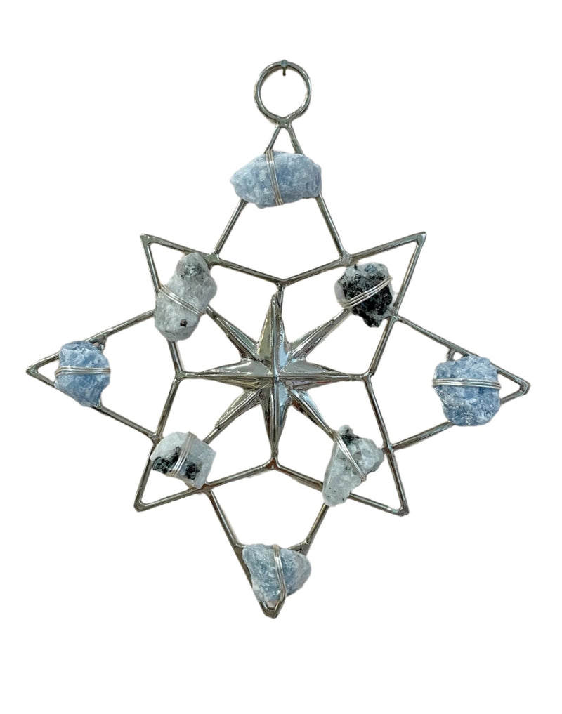 North Star Healing Crystal Grid Moonstone & Blue Calcite - Ariana Ost