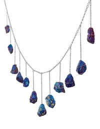 Peacock Ore Silver Healing Crystal Garland - Ariana Ost