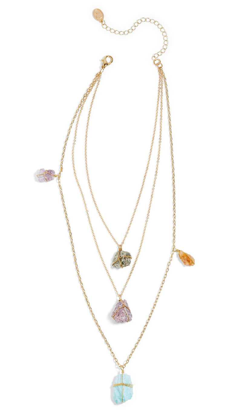 Perfect Healing Crystal Delicate Layered Necklace - Ariana Ost