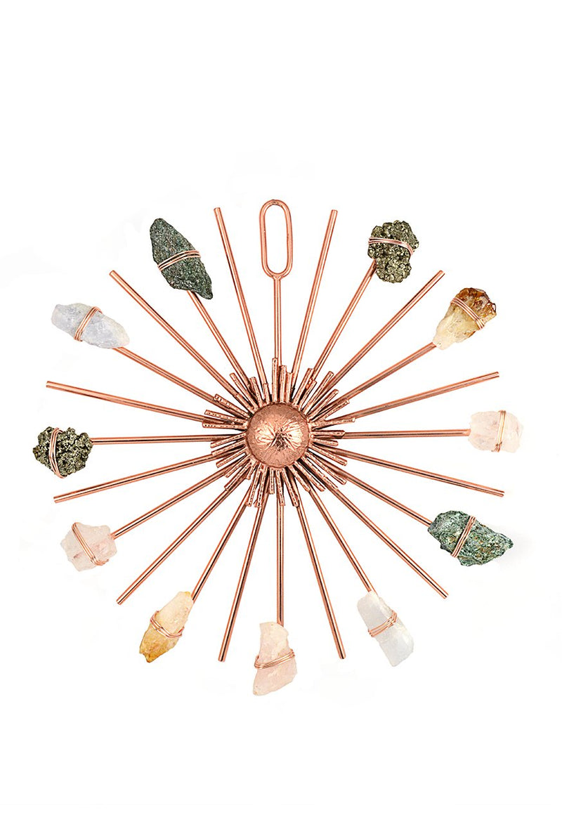 Rainbow Sunburst Healing Crystal Grid - Ariana Ost