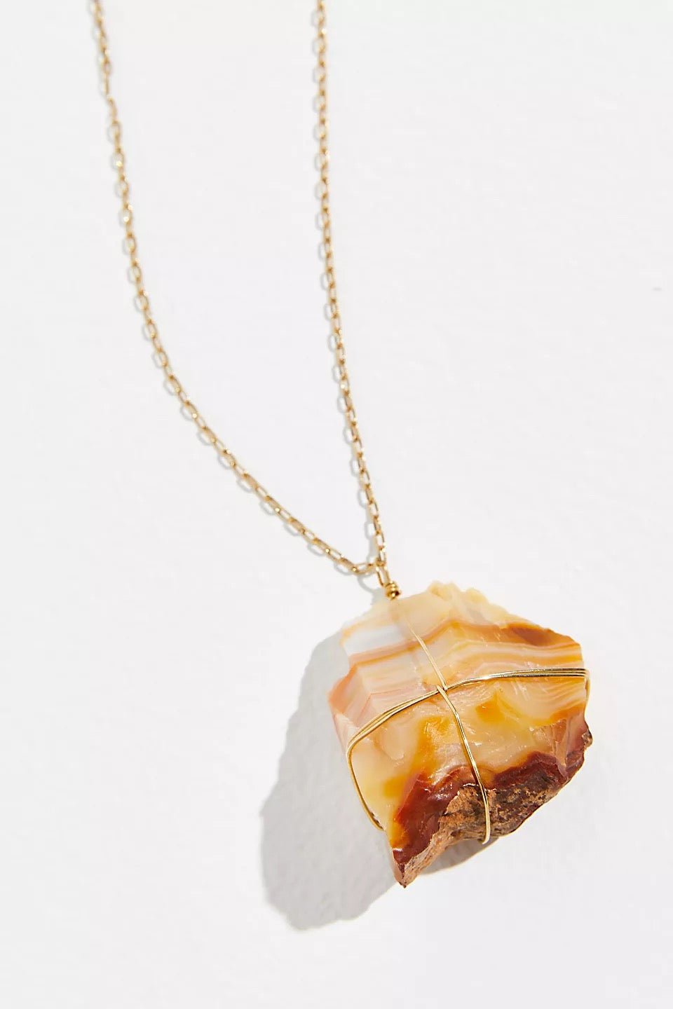 Raw Carnelian Healing Crystal Necklace - Ariana Ost