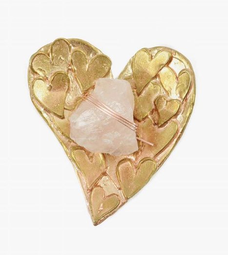 Rose Quartz Healing Crystal Heart Dish - Ariana Ost