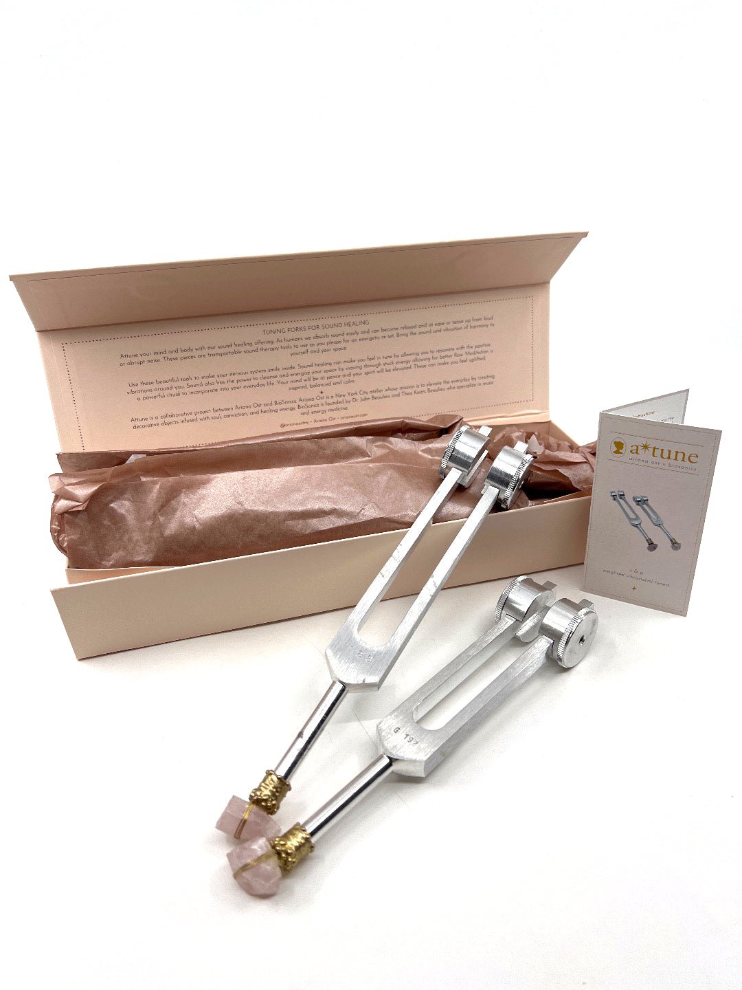 Rose Quartz Vibrational C and G tuning Fork Set Sound Healing - Ariana Ost