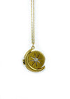 Rough Diamond Moon Framing Star Locket - Ariana Ost