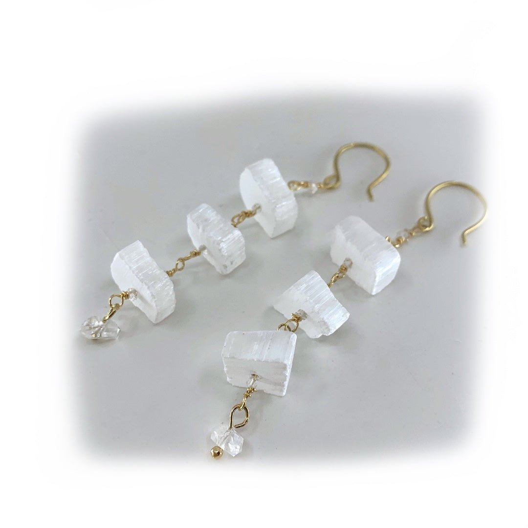Selenite Ladder Earrings - Ariana Ost