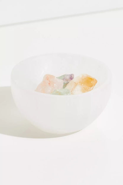 Small Polished Selenite Charging Crystal Bowl - Ariana Ost