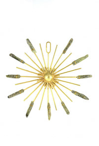 Sunburst Healing Crystal Grid Gold Green Kyanite - Ariana Ost