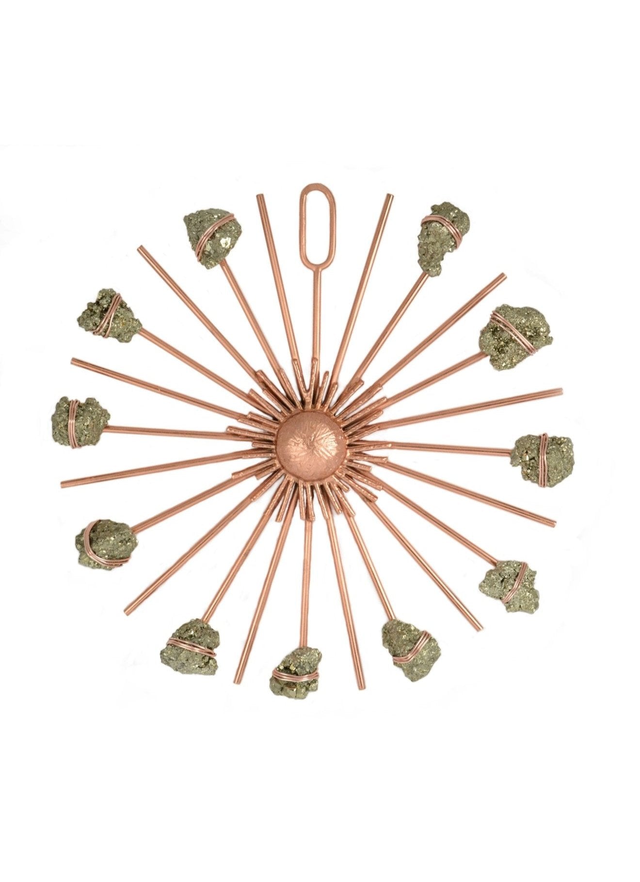 Sunburst Healing Crystal Grid Rose Gold Pyrite - Ariana Ost