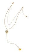 Sunburst Rough White Diamond Delicate Layered Necklace - Ariana Ost