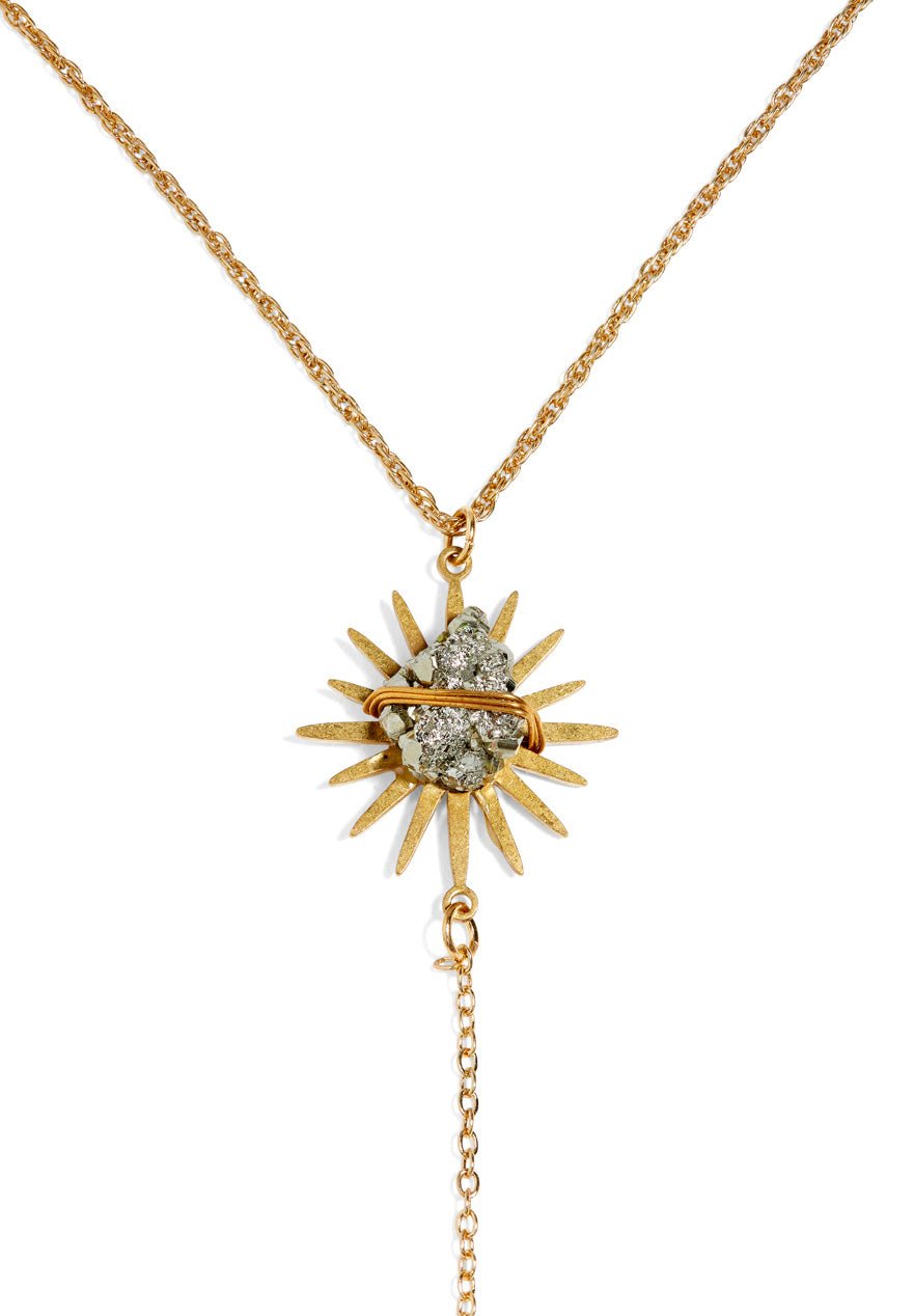 Sunburst Rough White Diamond Delicate Layered Necklace - Ariana Ost